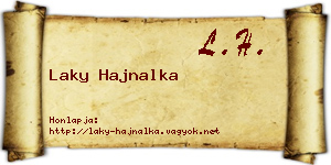 Laky Hajnalka névjegykártya
