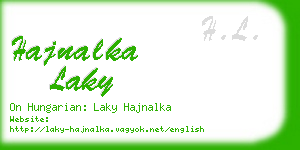 hajnalka laky business card